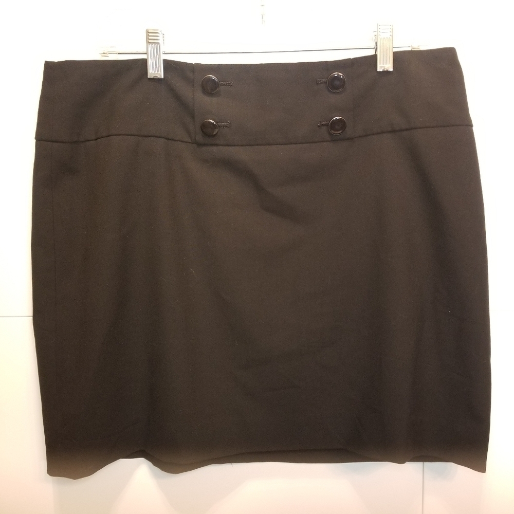 The Limited Black Pencil Skirt Size 12 Button Waist Career